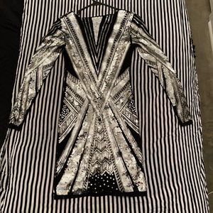 Midnight Doll sequin long sleeve cocktail dress sz 1